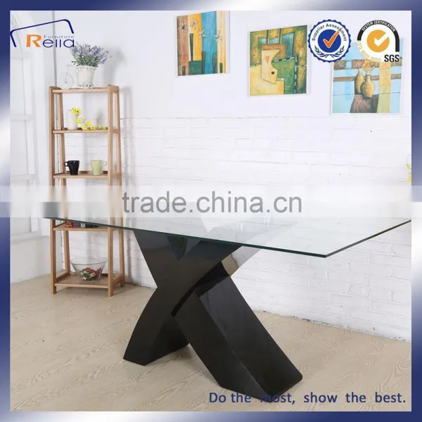 X Shaped Glass Dining Table Promotion photo-2