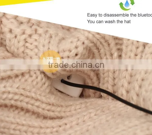 Bluetooth Music Hat,Winter Warm Keep Knitted Cap With Wireless Stereo Headphone Answer Call photo-6