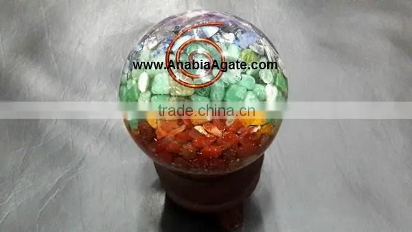 Chakra Layer Orgone Ball For Sell : Wholesale Orgone Ball : Orgone Spheres photo-6