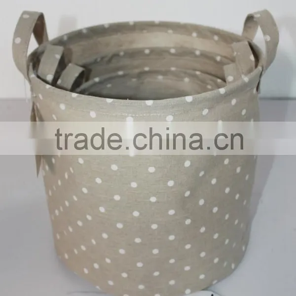 Set3 Fabric Bags; Linen Laundry Basket