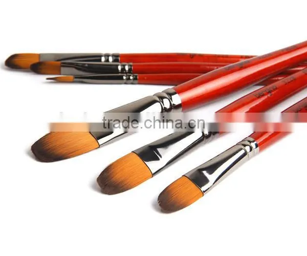 BGN-3228 Bergino Professional Filbert Shape Nylon Hair Paint Brush in Stock photo-2