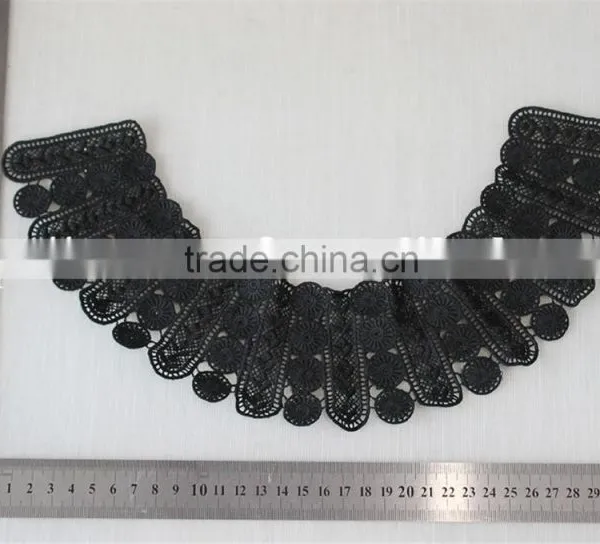 Mysterious Latest Woman Collar Designs Black Flower Pattern Neck Collar photo-6