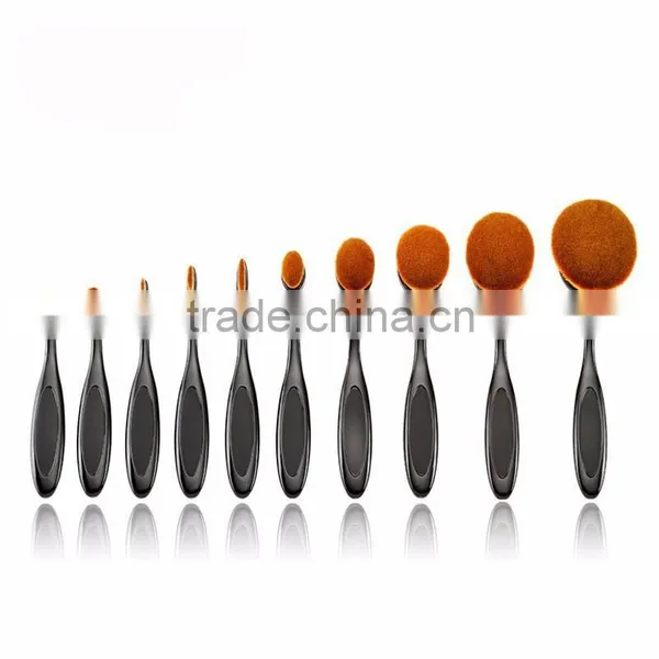 2016 Best Seller Tooth Brush Style Oval Makeup Brush Set, Eyebrow Eyeliner Lip Oval Makeup Brush photo-2