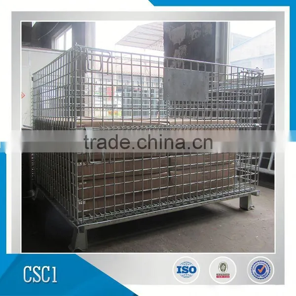 Collapsilbe Stackable Pallet Wire Basket