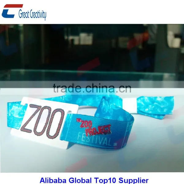 Fabric Wristband With Black Smartlock Woven Wristband Plastic Clasp Machine photo-2