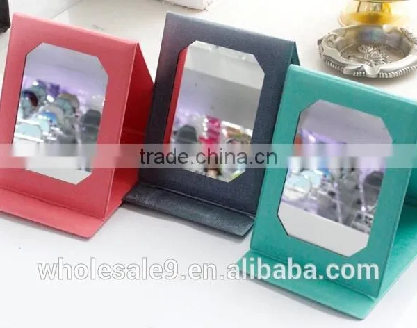 Pu Leather Creative Folding Pocket Mirror photo-3