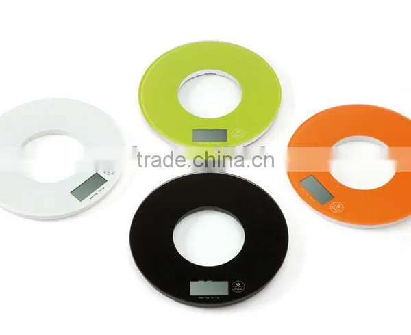 Colorful Super Thin Glass Kitchen Scale 5kg/1g photo-3