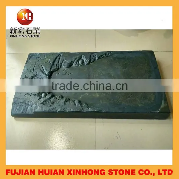 Traditional Chinese Slate Stone Tea Tray,indoor Tea Tray Sculpture photo-5