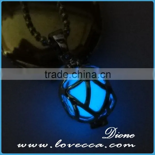 Glowing in Dark Brass Necklace Pendant Personalized Jewelry Glowing Pendant photo-3