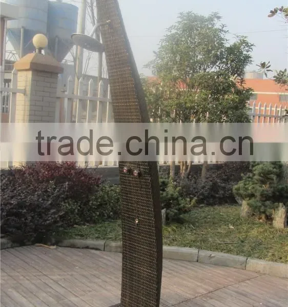 Modern Synthesis Wicker Garden Aluminum Outdoor Shower photo-4