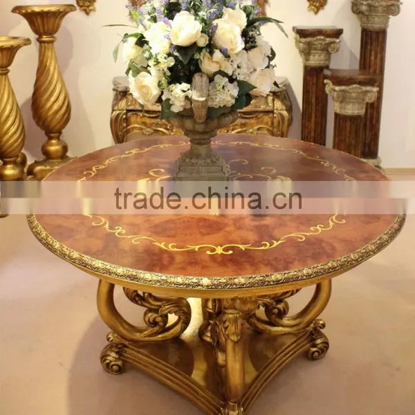 Dinning Room Furniture Glass Top Round Table