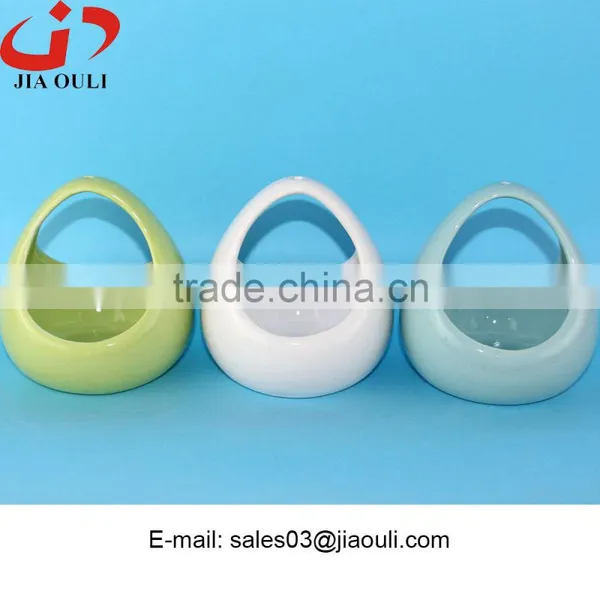 2016 New Design EASTER Decorations Ceramic Egg Basket, Planter photo-4