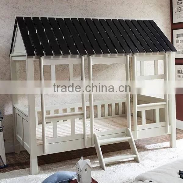 Antique European Style Kids Kingdom Little Cottage Shaped Pure White Children Bed BF11-02274d photo-3