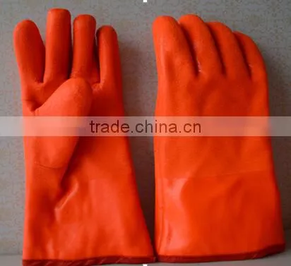 Long Sleeve Fluorescent Pvc Winter Use Gloves photo-2