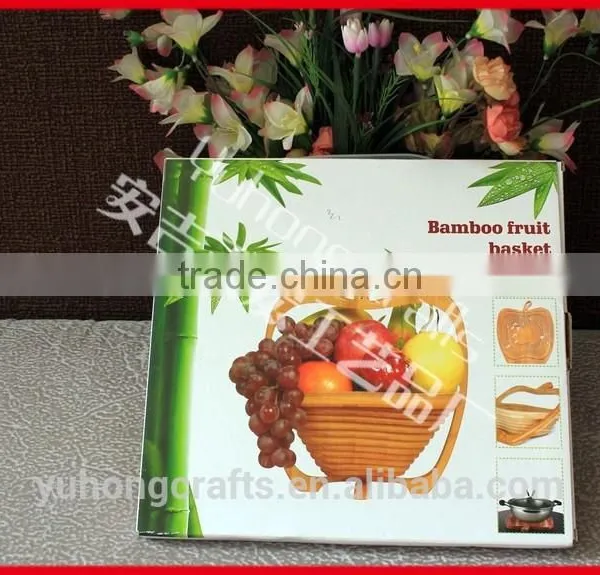 Apple Shape Chinese Bambooo Crafts Fruit Basket photo-4