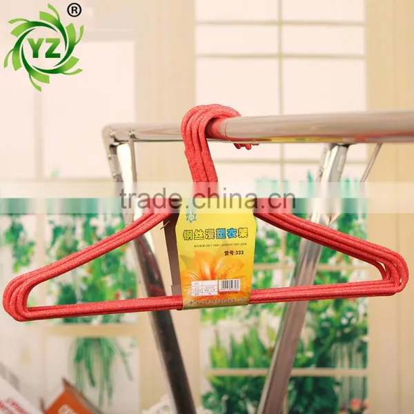 A559 2017 High Quality Clothes Hanger/metal Pvc Coated Laundry Hangerr/Metal PVC Hanger With Curved Shape