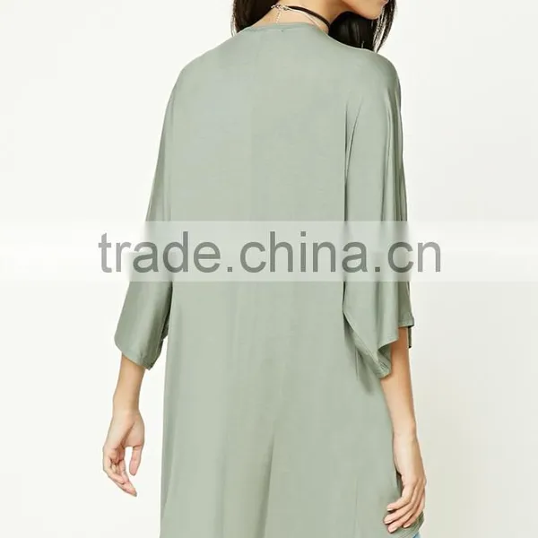 OEM Women Fashion Plus Size Open-Front Cardigan Sweatshirts Wholesale Custom Manufacturer Plus Size Saree Blouses Tops photo-4