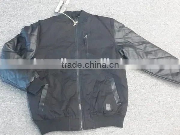 Varsity Jacket With Leather Sleeves for Men,wholesale Leather Jackets for Men