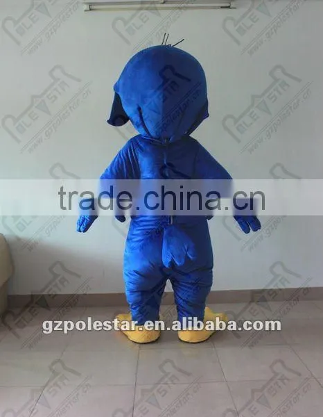 Yellow Beak Blue Eagle Mascot Costume White Belly photo-4