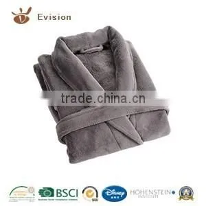 White Color Microfiber Coral Fleece Bathrobe, photo-2