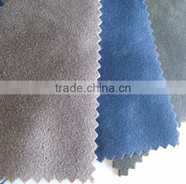 Double Flocking Leather for Shoes Upper, Textile Suede Leather With Flocked for Shoes photo-2