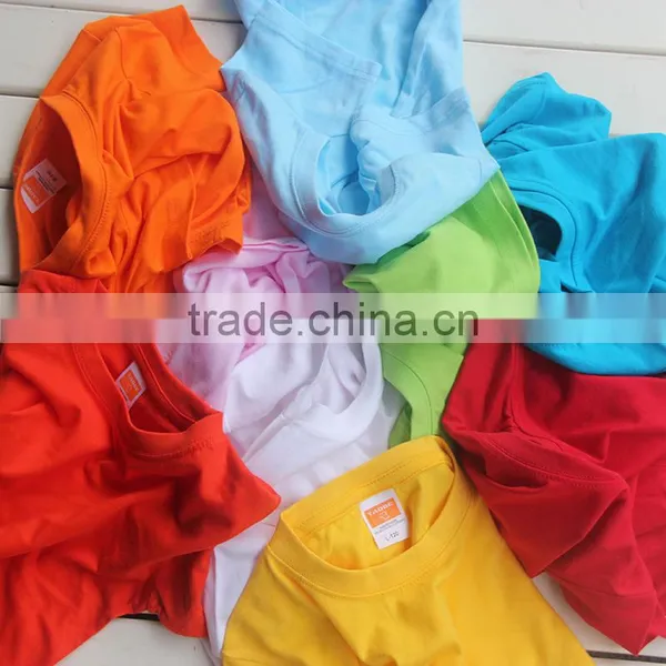 Manufactuer Hot Sales Pure Cotton Kids t Shirt 9 Colors Blank T-shirts photo-5