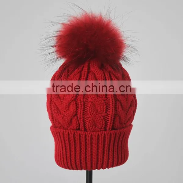 Myfur Lovely Girls 100% Cotton Felt Fur Balls Funky Winter Hats Ladies photo-5