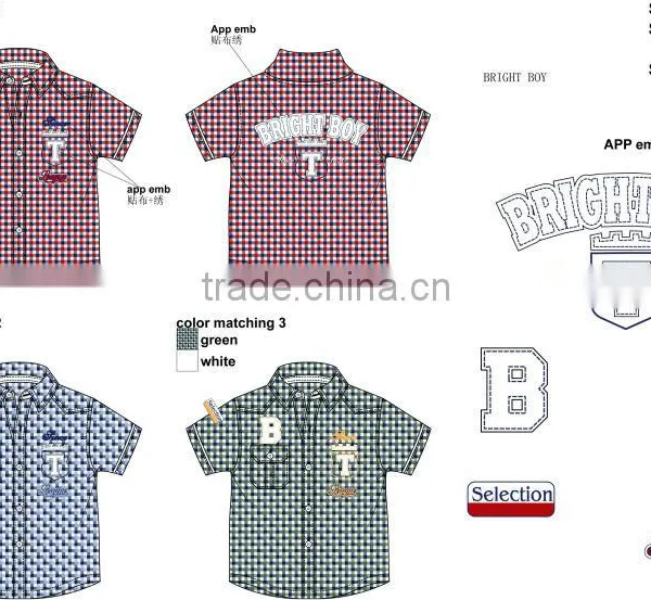 Custom Wholesale Summer Latest Boys Casual Shirt Checked Design Shirt Make to Order photo-2