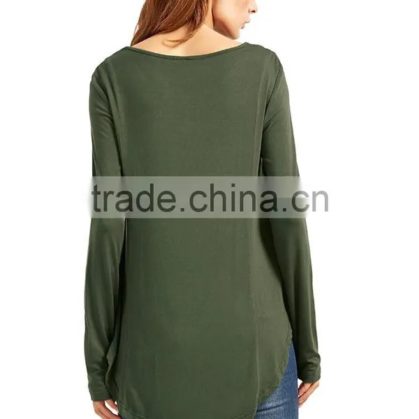 Fashion OEM Elegant Long Sleeves Knit Blouse Lady Plus Size Top for Wholesale photo-2