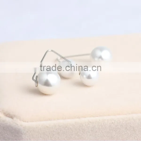 Wholesale Popular Fahion Jewelry , Simple Pearl Triangle Stud Earrings photo-4