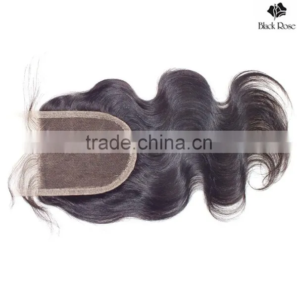 Virgin Hair Bundles With Lace Closure, 4x4 Three Part Cheap Huaman Hair Swiss Full Lace Closure With Baby Hair photo-5