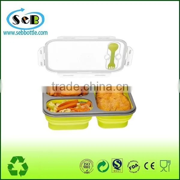 New Collapsible Silicone Lunch Box to Keep Food Fresh photo-2