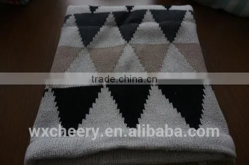 Super Soft Bamboo /cotton Knitted Baby Wool Throw Blanket photo-2