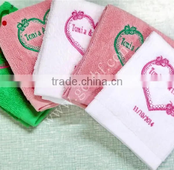 100% Cotton Wedding Embroidery Logo Gift Towel photo-2