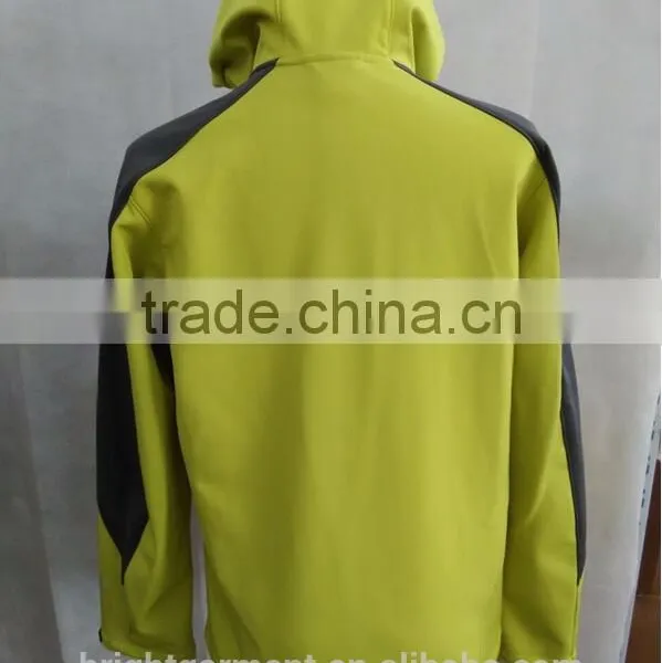 Velcro Cuffs Windproof, Waterproof & Breathable Man Yellow Tactical Softshell Jacket photo-5