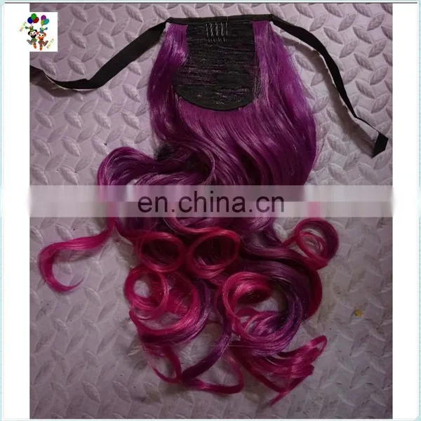 Womens Cosplay Fancy Dress Red Sexy Long Curly Ponytail Hair Extensions HPC-0139 photo-3