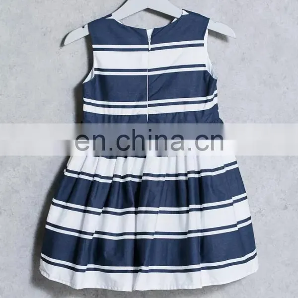 China Supplier Wholesale Fashion Kids V-Neck Sleeveless Baby Dress For Children Girl photo-5