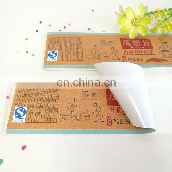 Cheap Factory Price Customized Printed Resealable Waterproof Food Vinyl Custom Sticker for Sauce Bottle photo-6