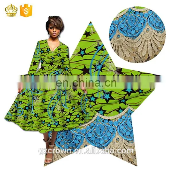 2017 Hot Sale New Design Exquisite African France Lace Wax Print Wax Cloth Embroidery Lace of H170112001