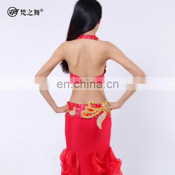 Newest Beaded Red Belly Dance Outfit photo-4
