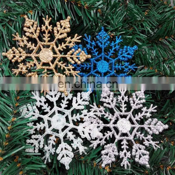 Dropshipping High Quality Creative 12 PCS Christmas Tree Snowflake Decorative Pendant Loose Powder photo-3