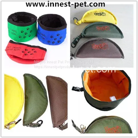 Foldable Nylon Dog Food Bowl