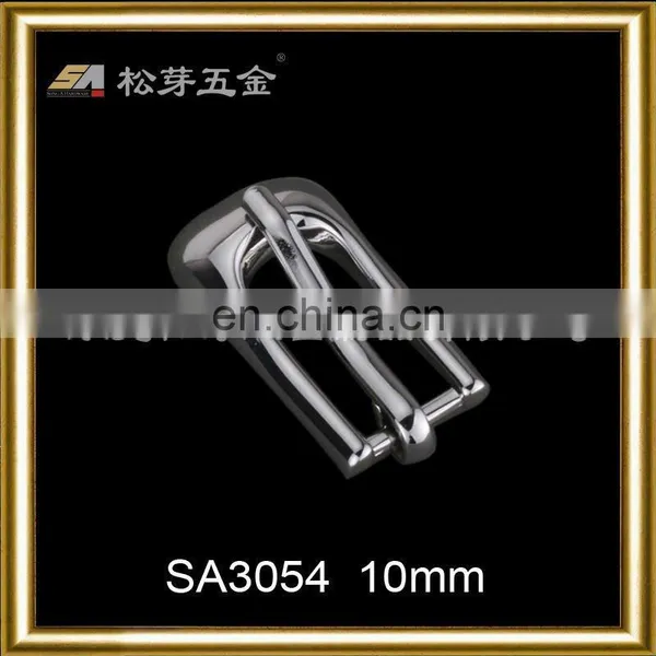 Song A Metal Silver Plated High Quality Metal Narrow Width Pin Buckle Filleted Corner photo-2