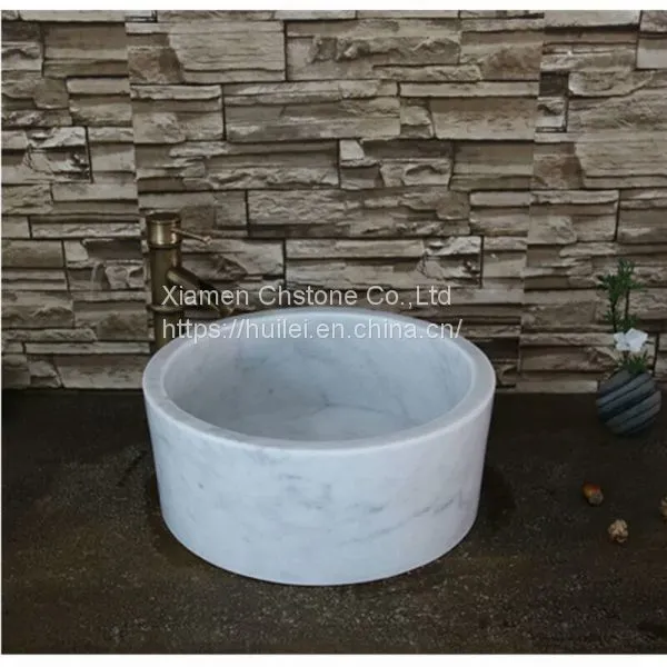 Carrara White Marble Sinks,China White Marble Bathroom Basins photo-2