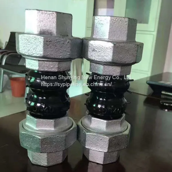 Union Type Screwed/threaded Connector Rubber Bellow Expansion Flexible Joint in Pipe Fittings photo-2
