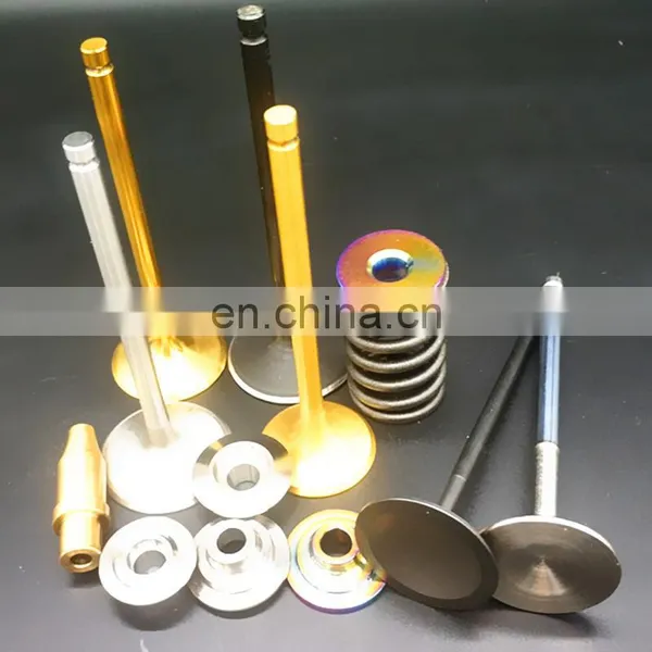 Black Chromed Superior Over Stock Intake and Exhaust Engine Valves for Jetski Kawasaki 300 260 250 Ultra lx Titanium Retainers photo-6