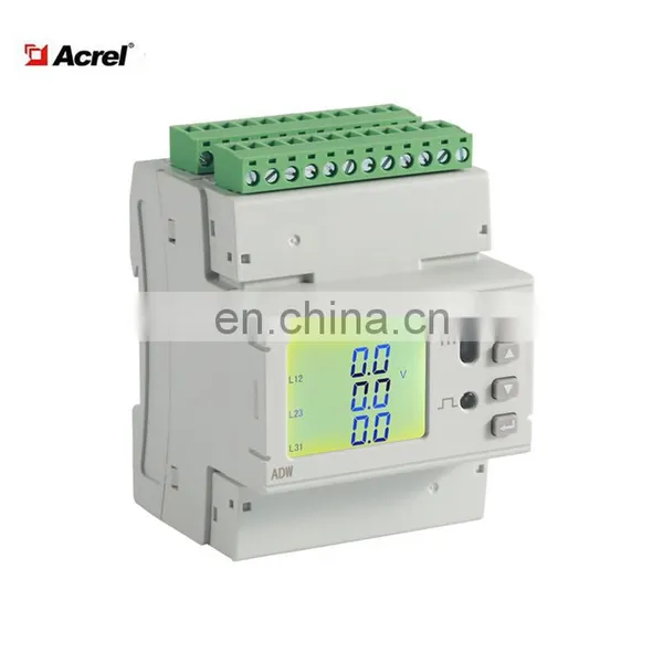 IOT Applied Multi Circuit Lcd Display Power Monitoring Meter With Modbus Acrel 3P3W 3P4W ADW210-D10-1s photo-2