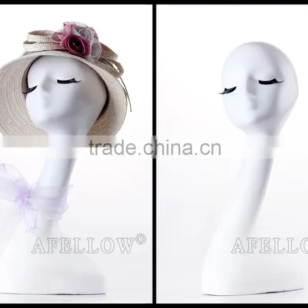Fashion Female Women Head Plastic White Long Neck Head Mannequin H1065 photo-2