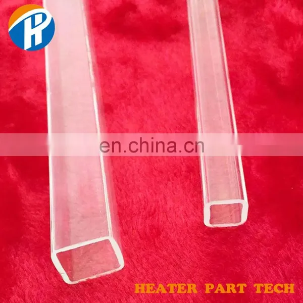 Whole One Shape Without Welded Lucency Transparency Square Shape Quartz Tube