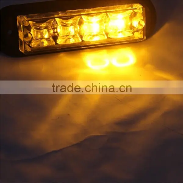 Amber Led Strobe Lights 12V 3LEDS Clear Surface photo-3